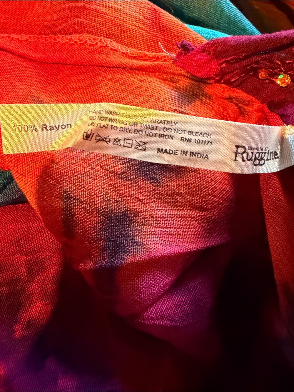 Ruggine Tie-Dye Floral Kimono - Picture 6 of 8